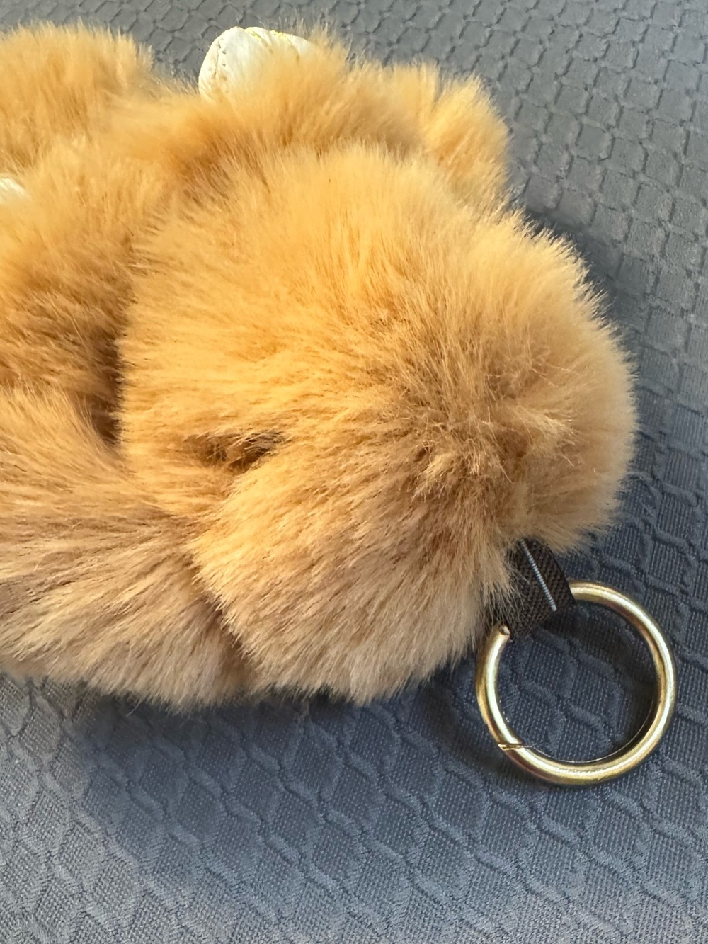 Fluffy Rabbit Keychain (Brown)